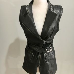 Rachele Zoe leather vest